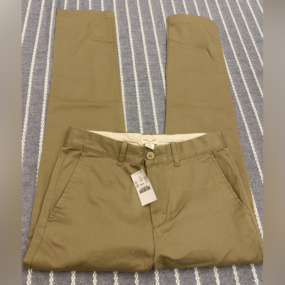 Crewcuts skinny chino khaki pant, boys 12